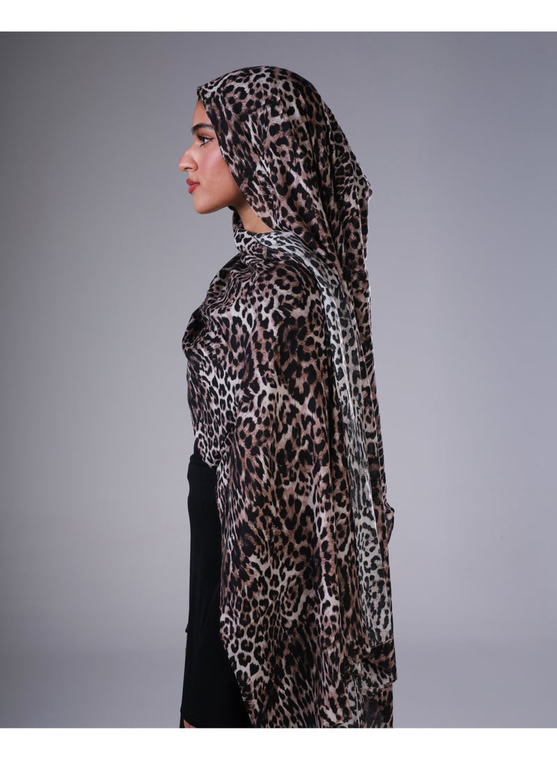 Lavezzi Leopard Modal Hijab – Soft Breathable Long Scarf for Women – Lightweight Modest Fashion Headscarf – Elegant Everyday Hijab Shawl (1) - Image 2